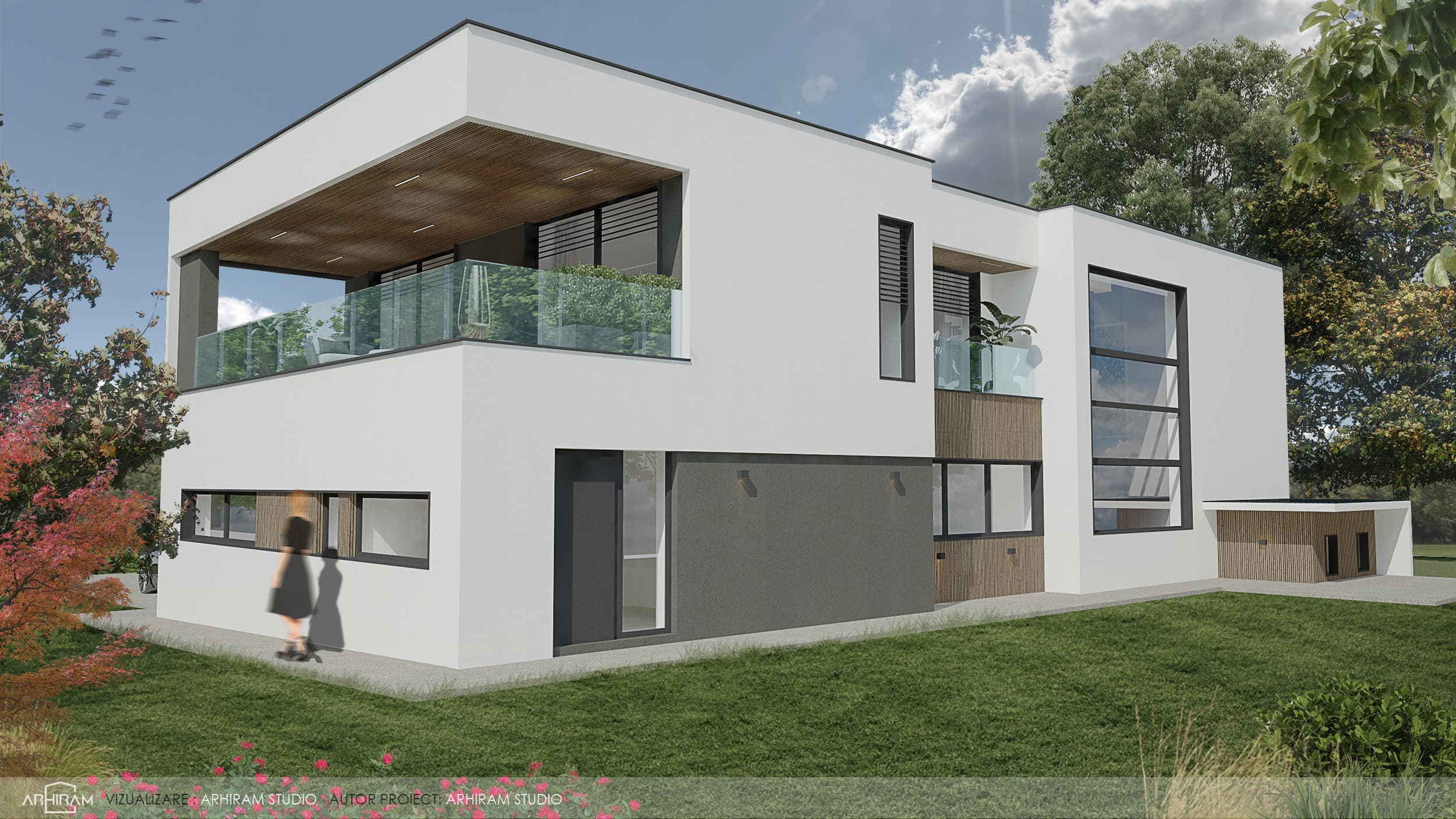 Villa AL — Vedere aeriană cu acoperiș verde